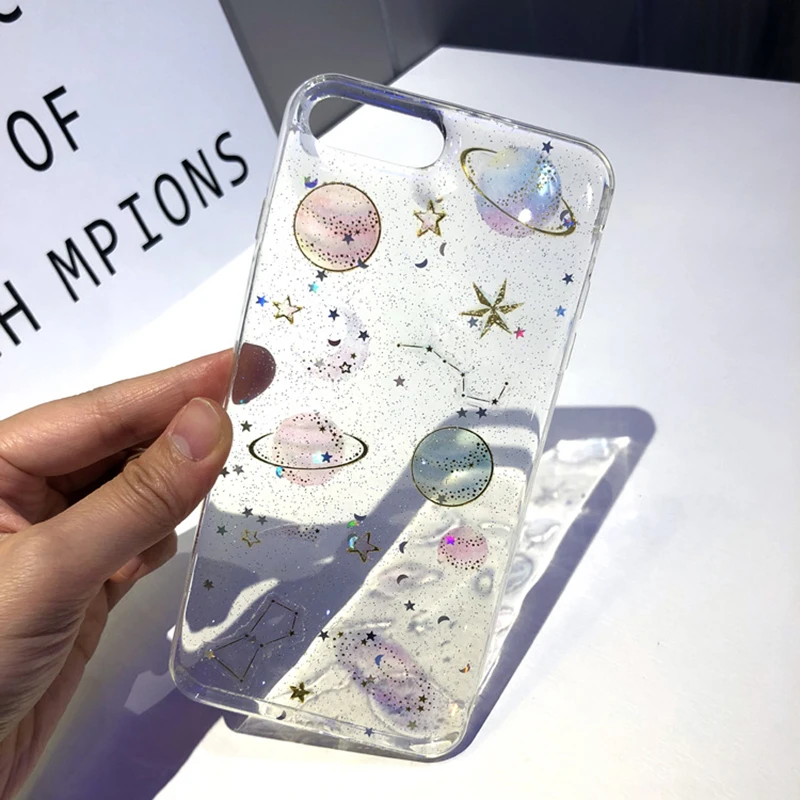 Роскошный модный блестящий чехол для iphone X XR XS MAX 6 6S 7 8 Plus мягкий силиконовый со