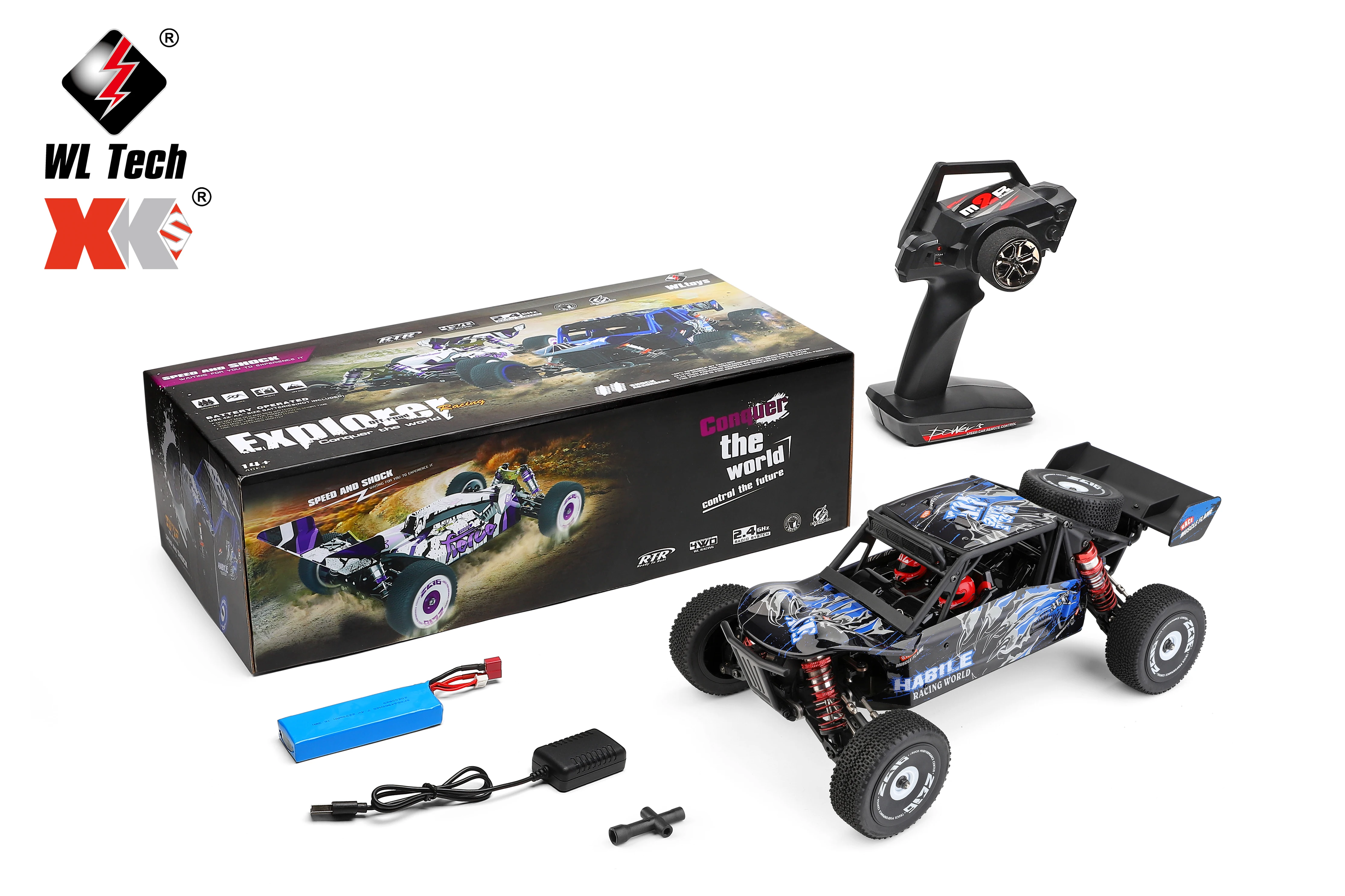 

Wltoys 124018 60Km/h High Speed RC Car 1:12 Scale 2.4G 4WD RC Off-road Crawler RTR Electric RC Climbing Car Toy for Kids