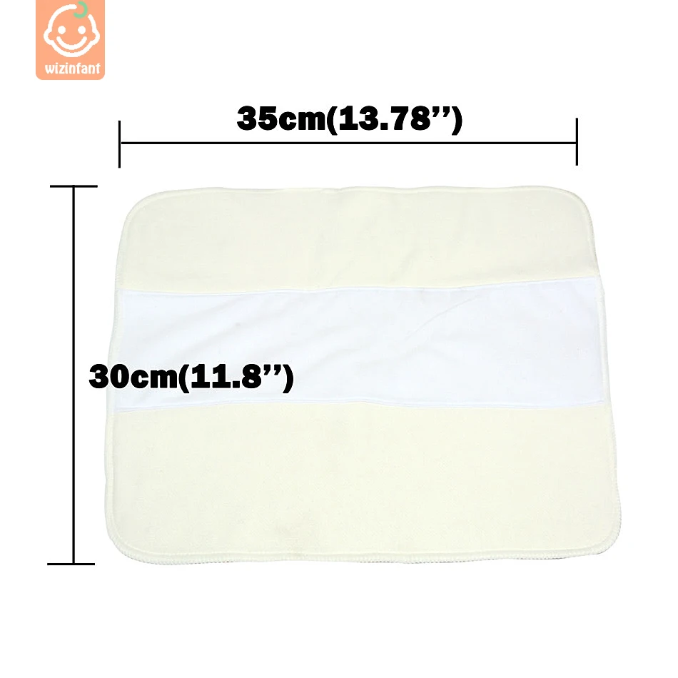 WizInfant 5 шт. бамбуковые хлопковые пеленки вставка Trifold с Stay Dry Suede ленивый для Onesize Diape
