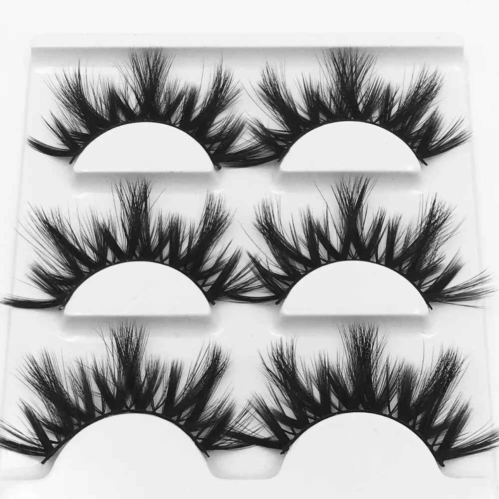 5 пар натуральный Набор накладных ресниц накладные ресницы 3D норковые волосы