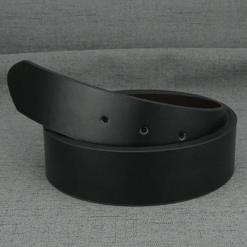 New 3.8cm Wide Double Color Belt with Body Black Coffee Dual Purpose Casual Glossy Glossy Men's Belt images - 6