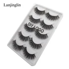3d норковые ресницы DIY упаковка логотипа оптовый поставщик частная этикетка макияж натуральные норковые накладные ресницы пользовательская этикетка