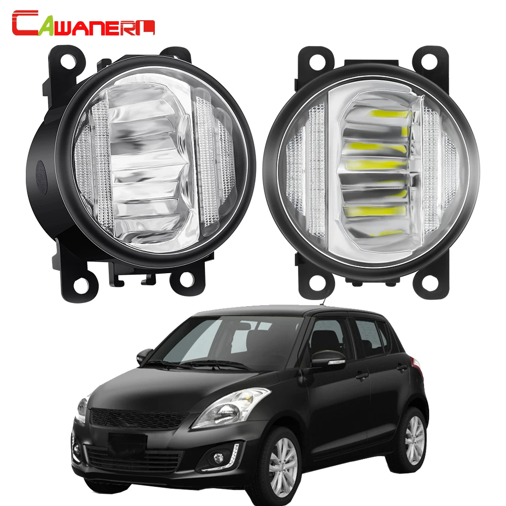 

2in1 туман светильник + DRL для Suzuki Swift MZ EZ хэтчбек 2005-2015 передний бампер автомобиля Светодиодный Противотуманные лампы дневного света светильн...
