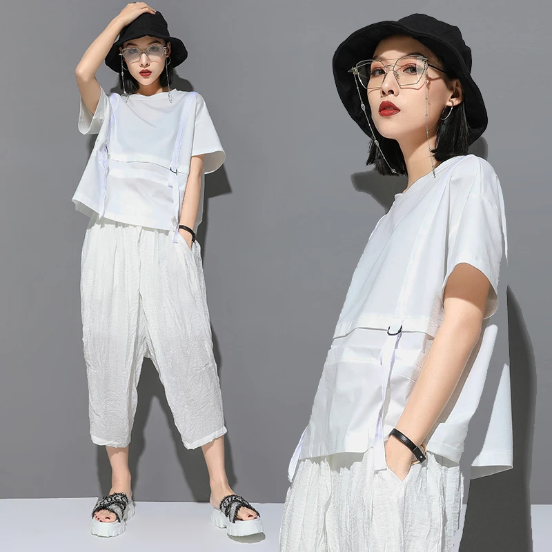 Женская футболка с коротким рукавом Make summer свободная в европейском и