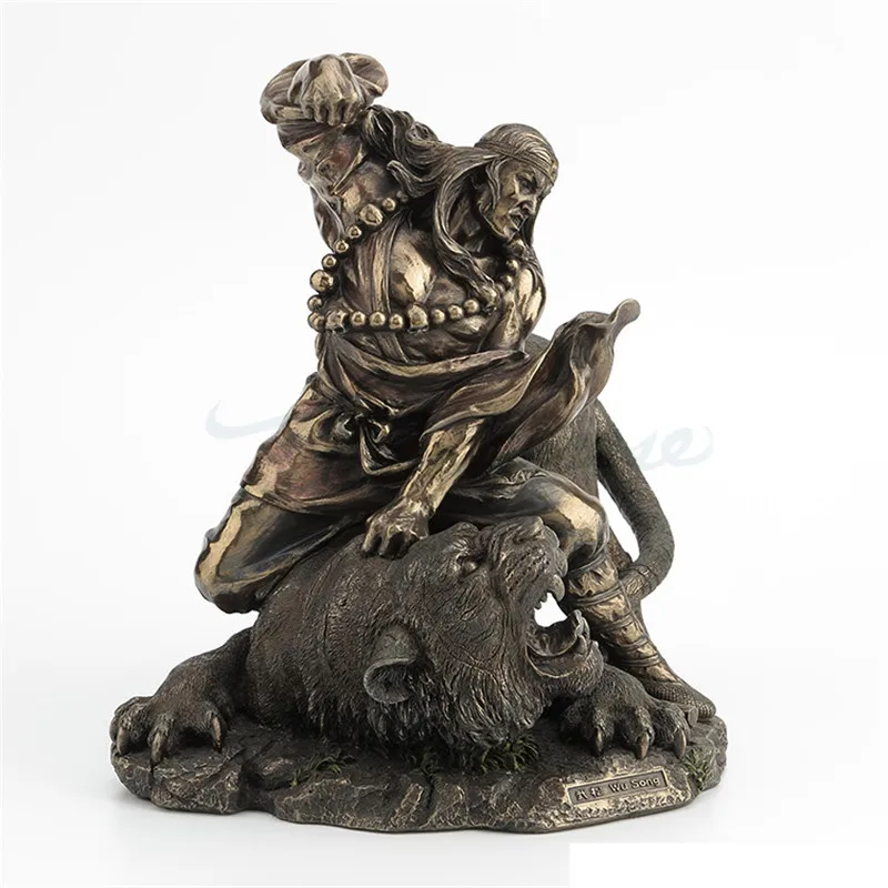 

CHINA CREATIVE WATER MARGIN STATUE TIGER KILLER TIGER ART SCULPTURE RESIN CRAFTS DECORATIONS FOR HOME BIRTHDAY GIFT R3205