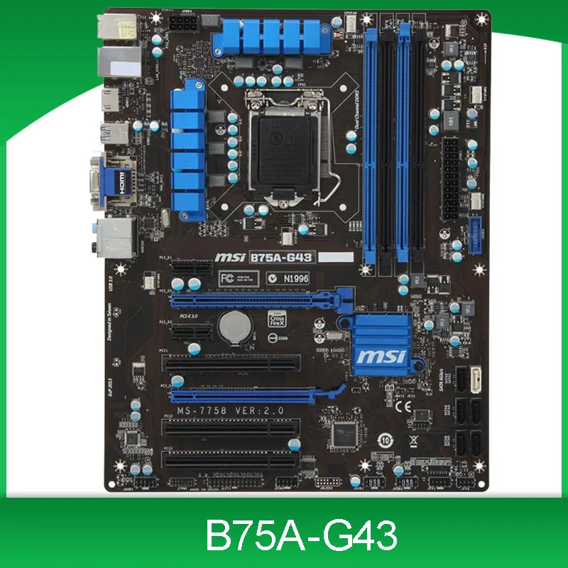 Для MSI B75A G43 материнская плата LGA 1155 Intel B75 DDR3 32 Гб USB3.0 SATA III PCI E 3 0 блок питания ATX Intel®