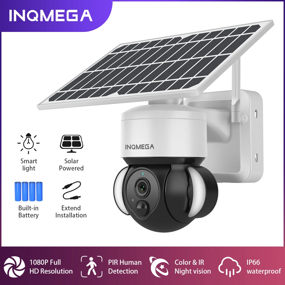 Камера Наружного видеонаблюдения INQMEGA 1080P 4G SIM /Wi-Fi | Безопасность и защита
