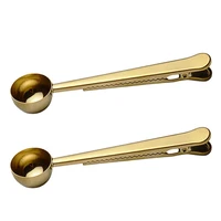 2 in 1 multifunctional condiment spoon coffee spoon spoon with clip coffee measure stainless steel measuring teaspoon