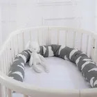 Бамперы для детской кровати, из кроватка для новорожденного хлопка, с принтом, дышащие, длинные, 2 м