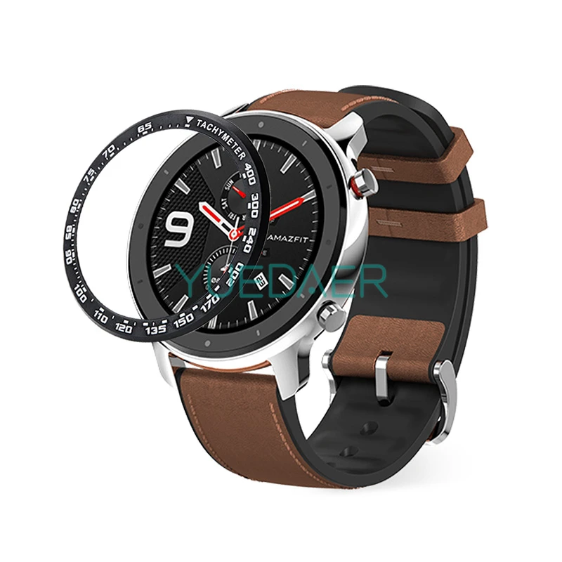 YUEDAER, металлический ободок, кольцо для Xiaomi Amazfit GTR, 47 мм, чехол, циферблат, шкала, крышка скорости для Amazfit GTR 47, аксессуары для умных часов