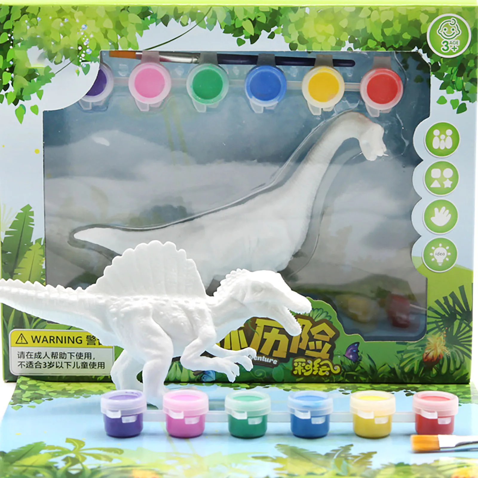 

3D Dinosaur Model Toys DIY Graffiti Toys Dinosaur Painting And Crafts Outdoor Parent-Child Interation Board Game Intertainment