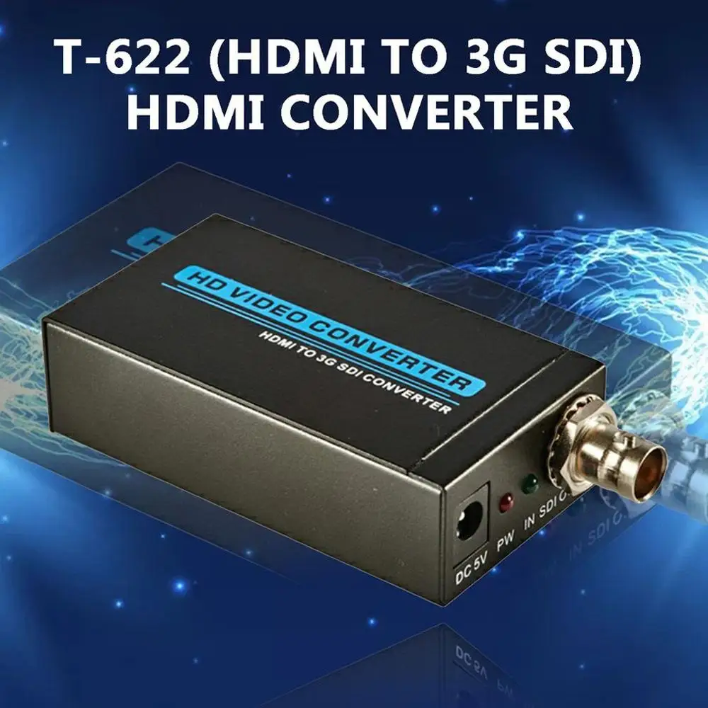 T-622 микро Конвертер HDMI в 3g SDI HD видео конвертер адаптер EU/US/UK/AU переходник