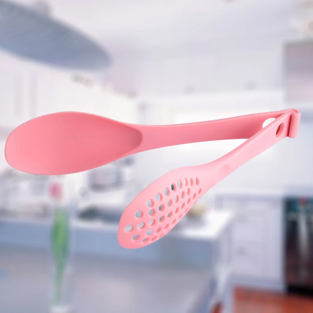 

Multifunctional Bread Clip Nylon Salad Clip Mini Food Serving Tongs Home Kitchen Bar Supplies (Red)