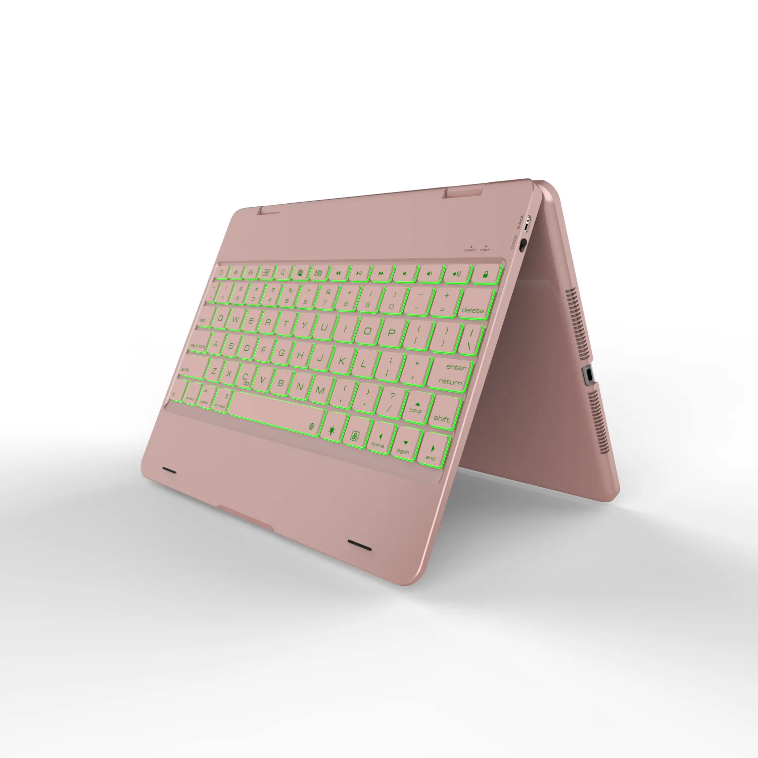 

Для нового Ipad и Ipad Pro 9,7 и Ipad Air 2 и Ipad Air 2018/2017 вращающаяся на 360 градусов алюминиевая Bluetooth клавиатура чехол со светодиодной подсветкой