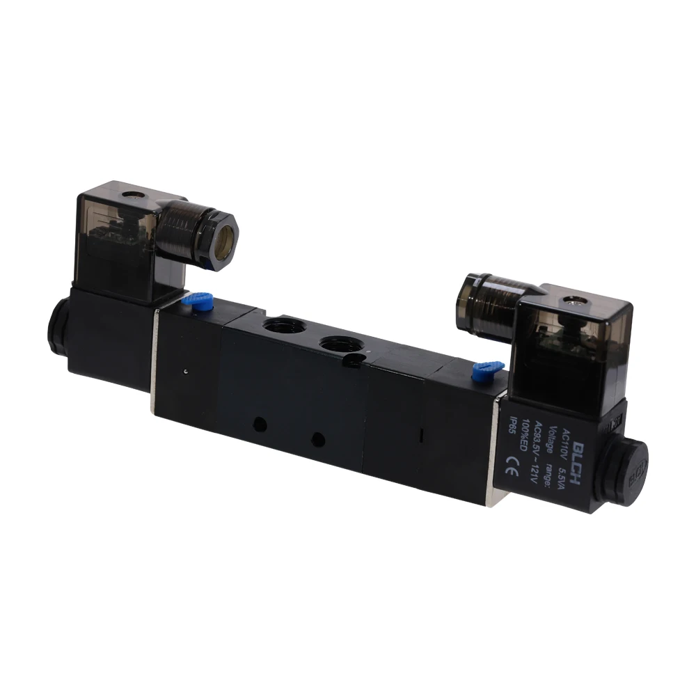 Высокое качество Пневматический электромагнитный воздушный клапан 5 Way 3 позиции