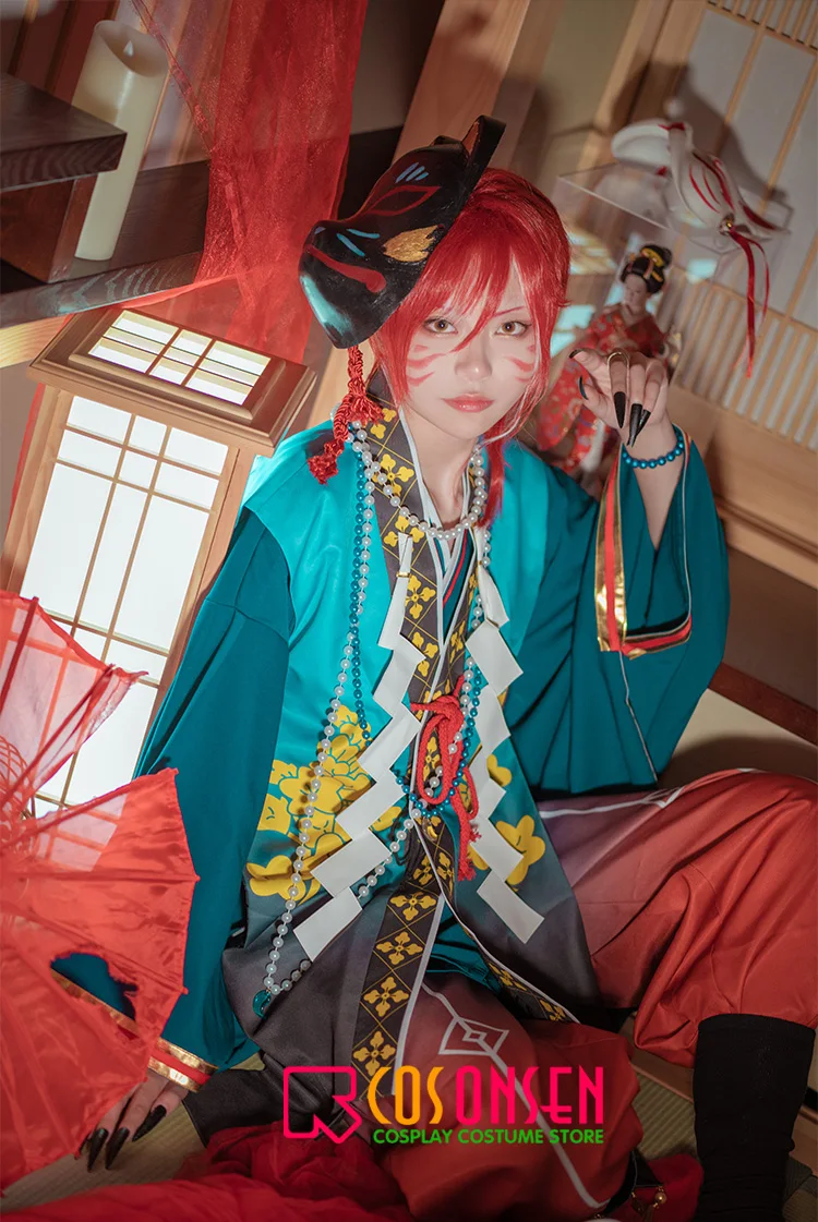 Сценические костюмы звезд cosplayonsen Natsume сакасаки Косплей Костюм террор! Кимоно для кукольного домика с привидениями тамаяри на заказ