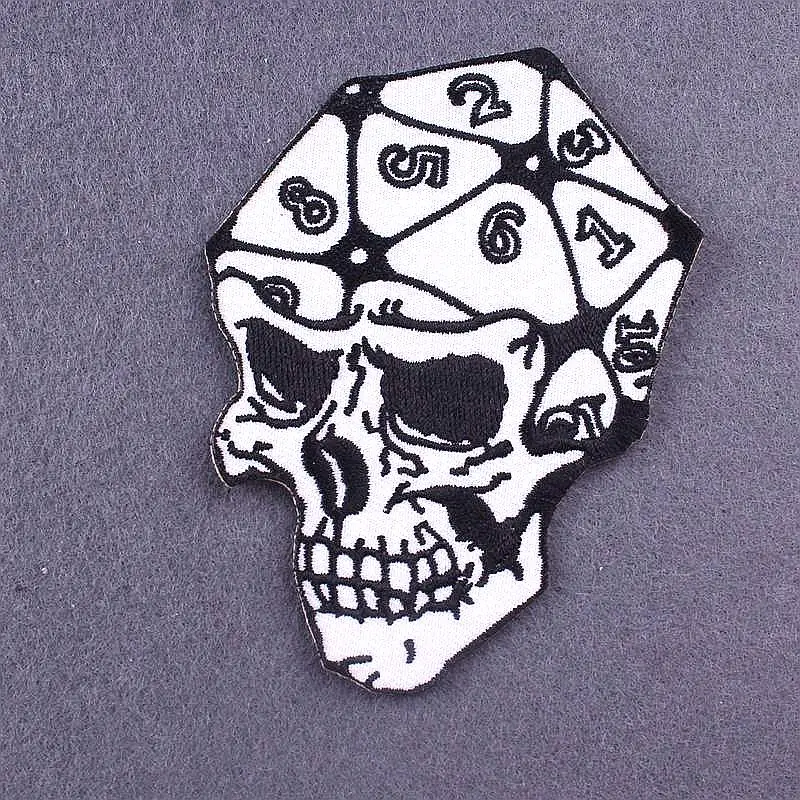 Патчи с вышивкой в виде черепа стиле панк размер: 12x7 5 см | Дом и сад
