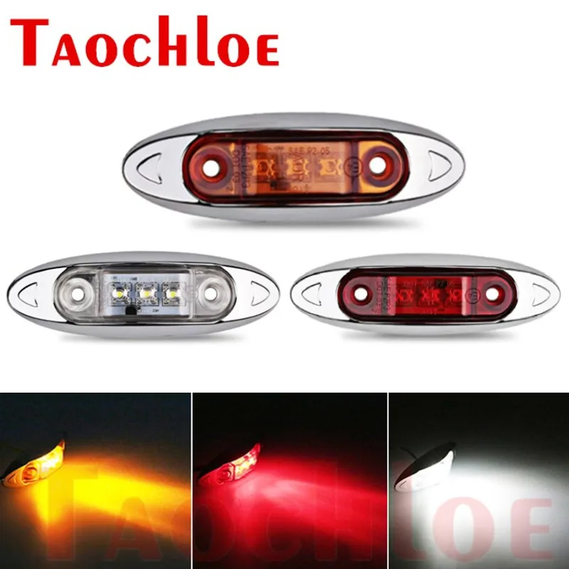 

10Pcs Truck Side Marker Lights 24V Side Lamp LED Clearance Light For Trailer Bus Lorry Van Warning Signal Amber Red White