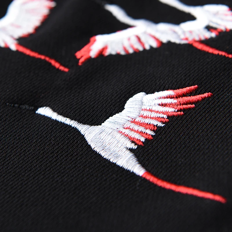 

high-grade A 100% high-grade long tail crane embroidered cotton, for high-quality people to wear