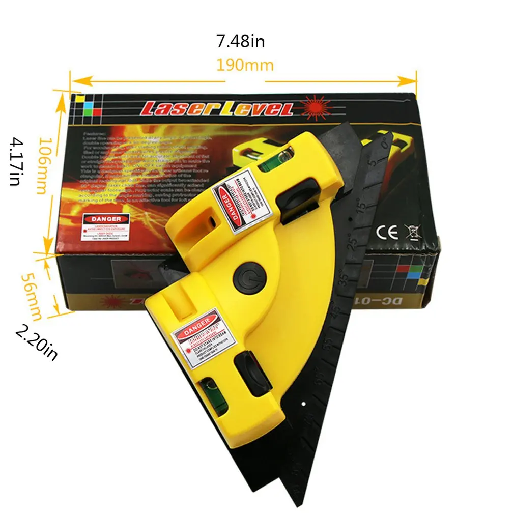 

Right Angle Laser Level Red Line Square Levels Projection 635nm 90 Degree Wire Tools Horizontal Vertical Measurement Tools