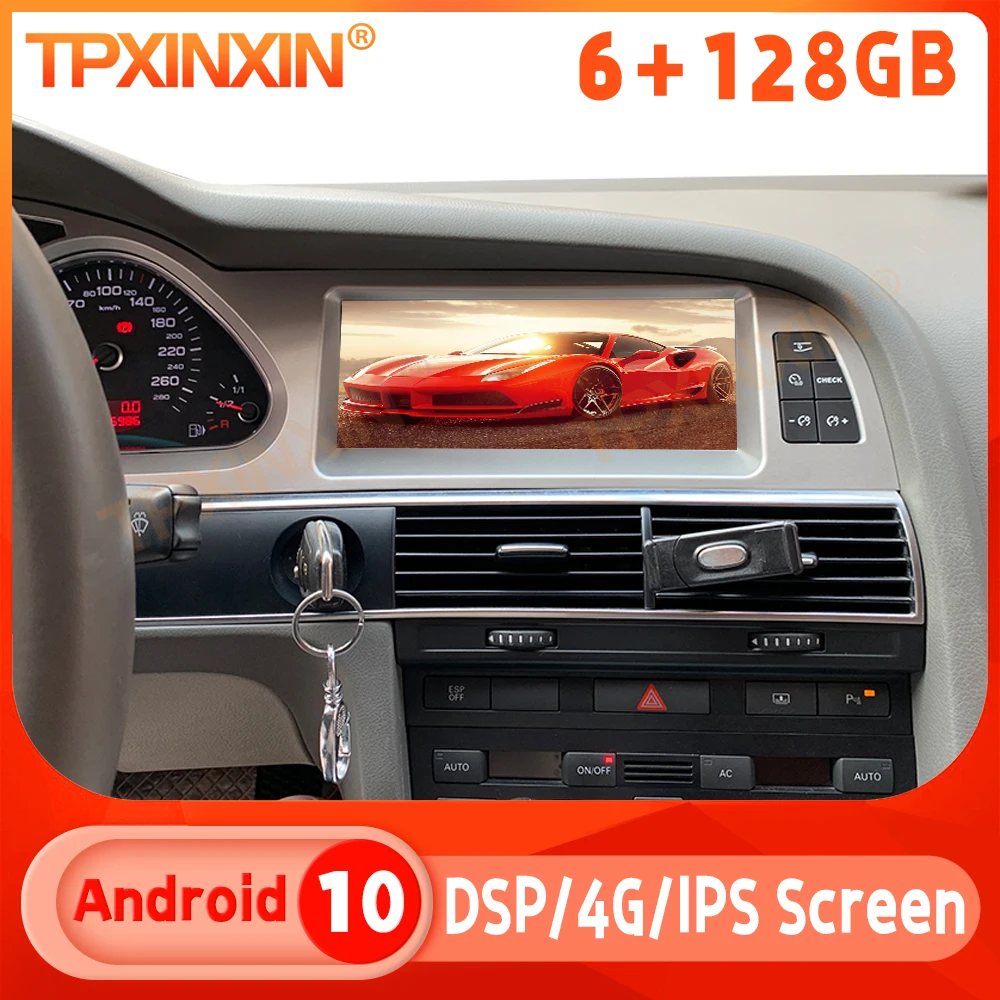

Android 10.0 6+128G Car Radio For Audi A6L 2005-2009 Multimedia Player GPS Navigation Auto Stereo Tape Recoder Head Unit Carplay
