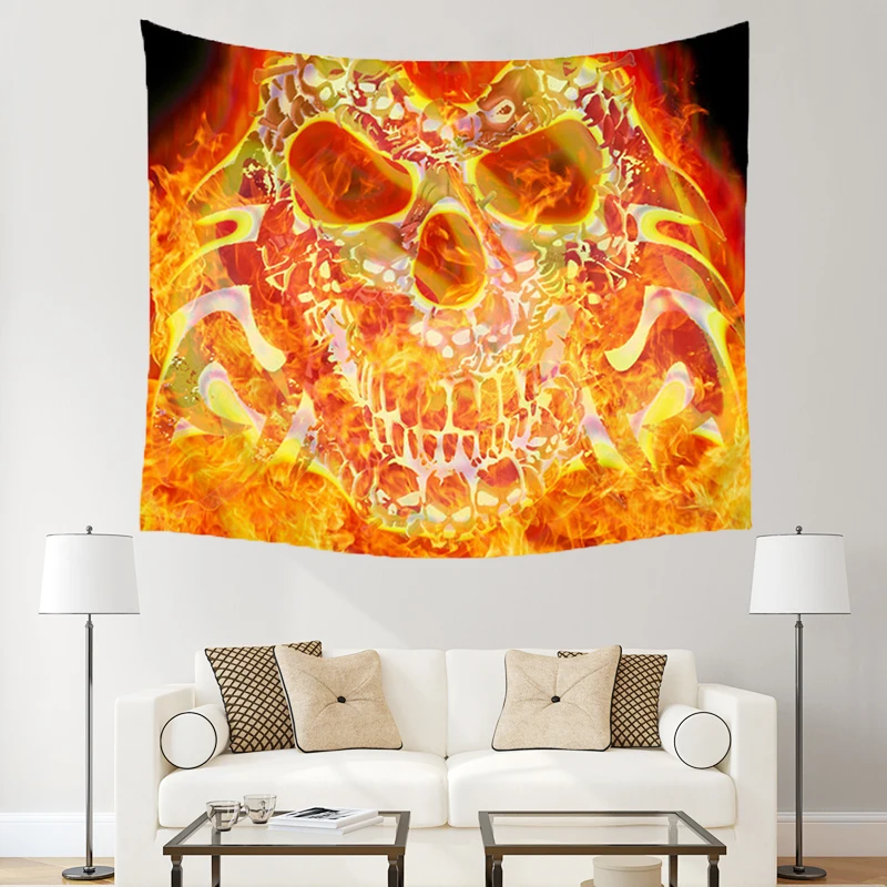 Гобелен с головой черепа компас настенный гобелен мандала пляжное полотенце