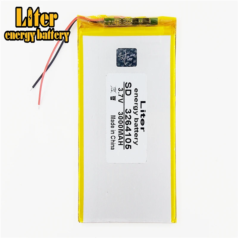 3264105 3065105 3.7V 3000mah Lithium polymer Battery with Protection Board For 7 inch Tablet PC | Электроника