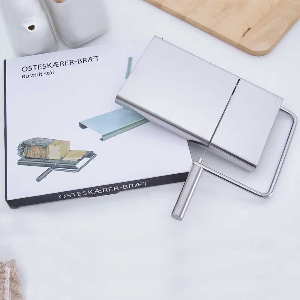 Дамасская 304 нержавеющая сталь сыра слайсер масло резак проволока с разделочной