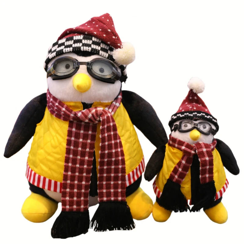 Игрушка плюшевая Друзья вокруг пингвина 25 см 45 кукла шесть Пингвин Hugsy Haji игрушка