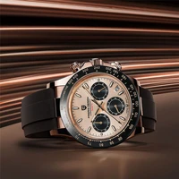 pagani design top brand men quartz watch sapphire luxury men chronograph rubber wristwatch fashion men watch relogio masculino