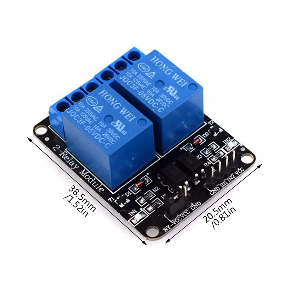 2-полосная триггерный релейный модуль 5v с изоляция оптопары для защиты реле