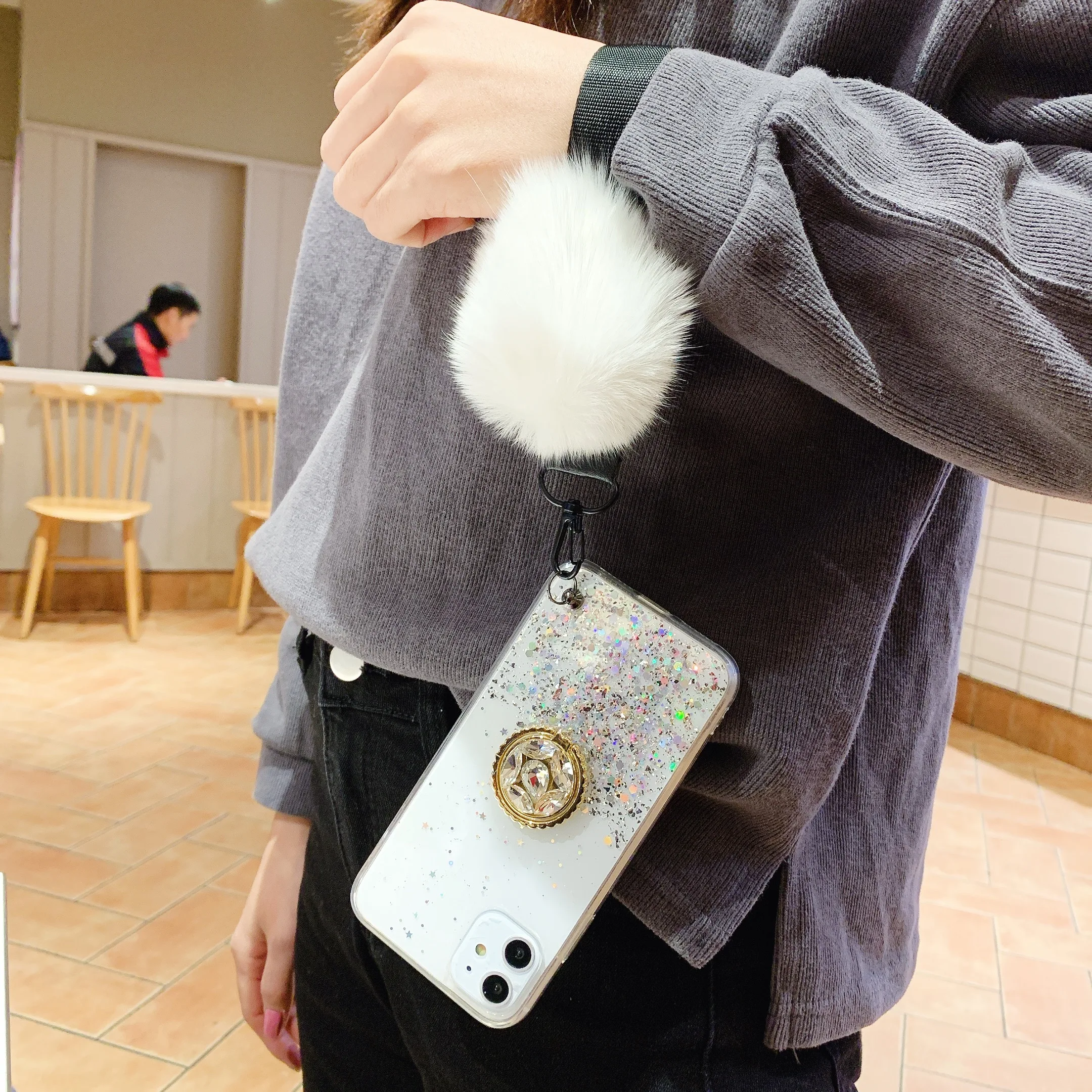 Чехол для телефона Abmos Hair ball полностью сверлильный кронштейн iPhone 11 Pro X XS MAX XR 6 7 8