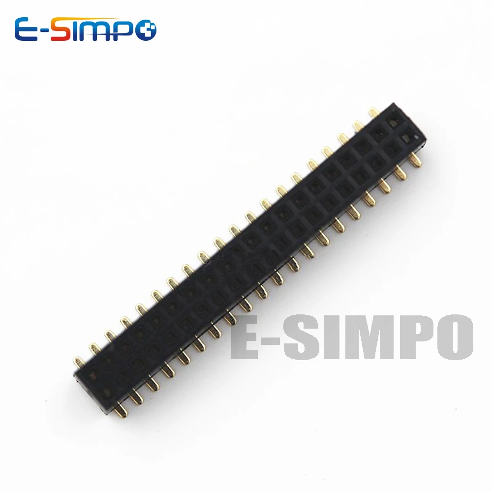 50 шт. 1 27 мм двухрядный SMD Женский Заголовок 2x2P 2x50P позолоченная пластина PH4.3mm 0 05