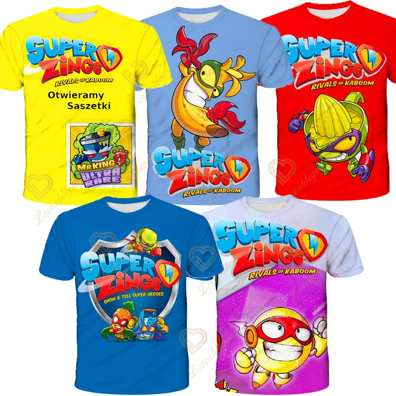 

Boys Super Zings Sonic Print Clothes Baby 3D Funny T-Shirts Kids Superzings Clothing Boys Graphic T Shirts Anime Among Eboy