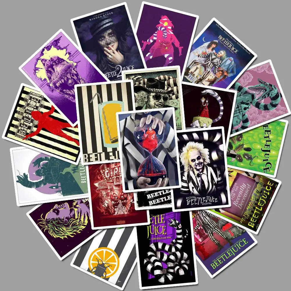 25 шт. Стикеры из фильма ужасов Beetlejuice граффити Тим Бертон Стикеры из фильмов для ноутбука багаж водонепроницаемый DIY игрушка наклейка
