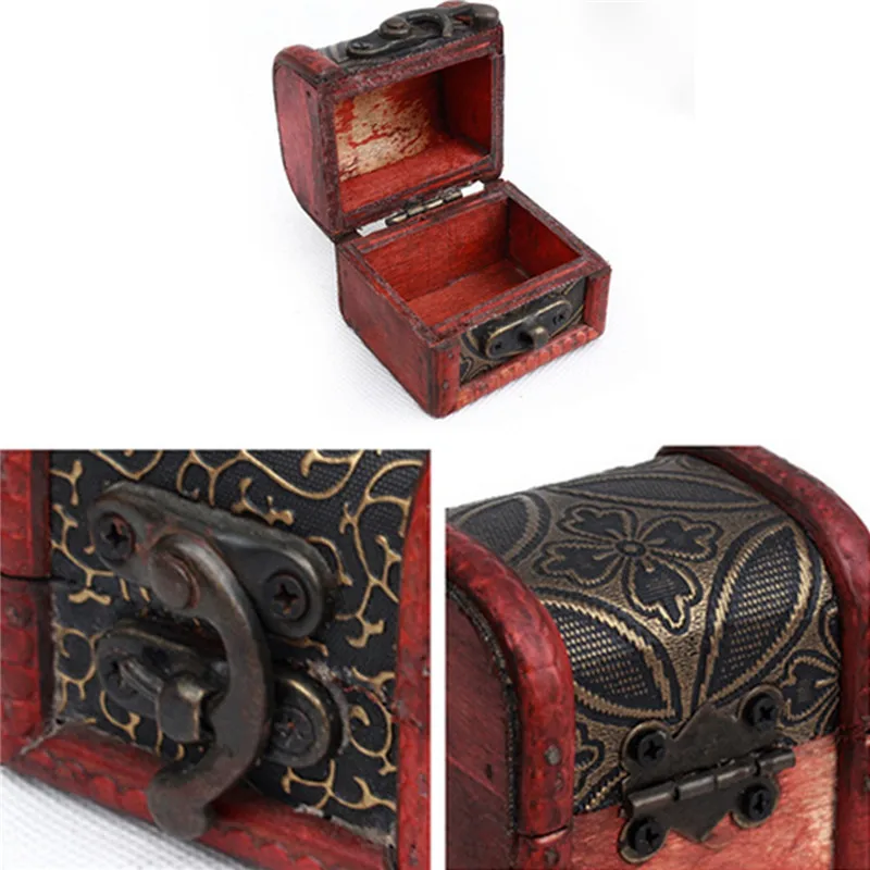 Free Shipping Vintage Jewelry Box Jewellery Organizer Storage Case Mini Container Decorative Wooden Beauty Boxes | Дом и сад