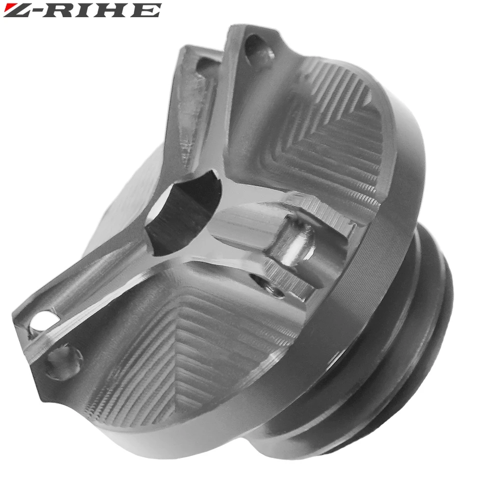 Motorcycle Accessories CNC Oil Filler Cap Plug For SUZUKI GSX-R GSX-S GSXR 1000/750/600/125 GSX1300R HAYABUSA RV 125/200 VANVAN - Цвет: gray