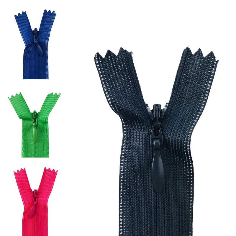 10 шт./компл. невидимые застежки-молнии для шитья одежды сумки Красочные