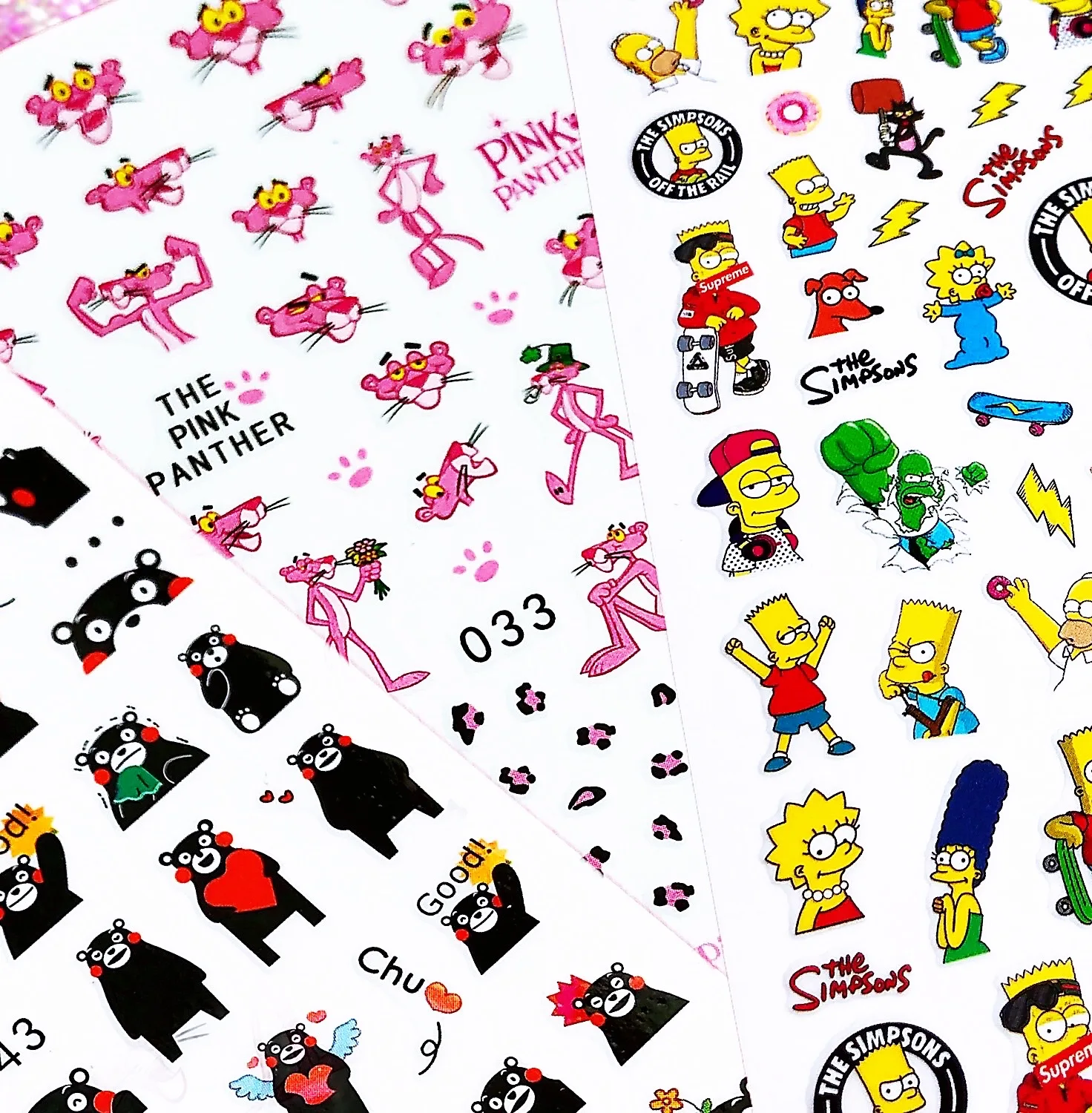 

Newest Cartoon character 3D Back glue Nail decal Nail sticker Nail decoration Nail art Nail tool Nail HL92