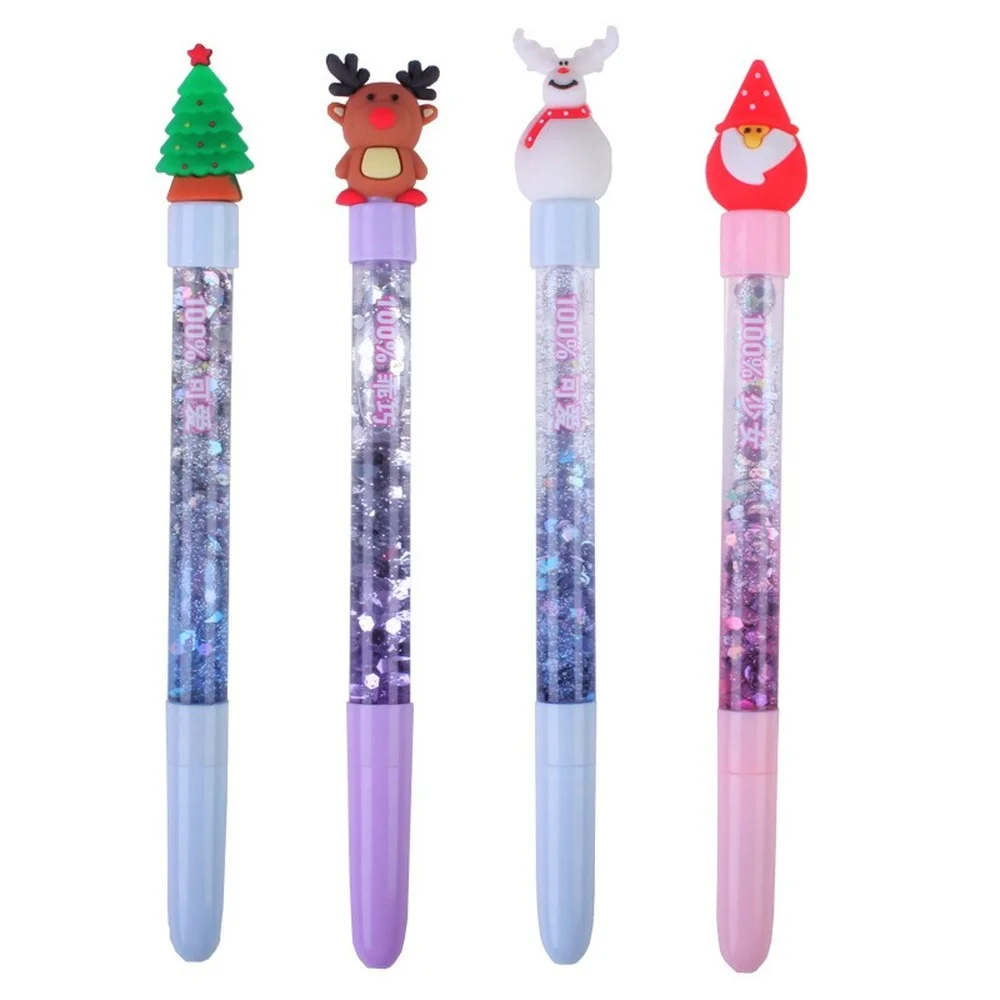 

Creative Notebook Sand Pen Black Neuter Pen Student Supplies Cute Christmas Colorful Signature Pen