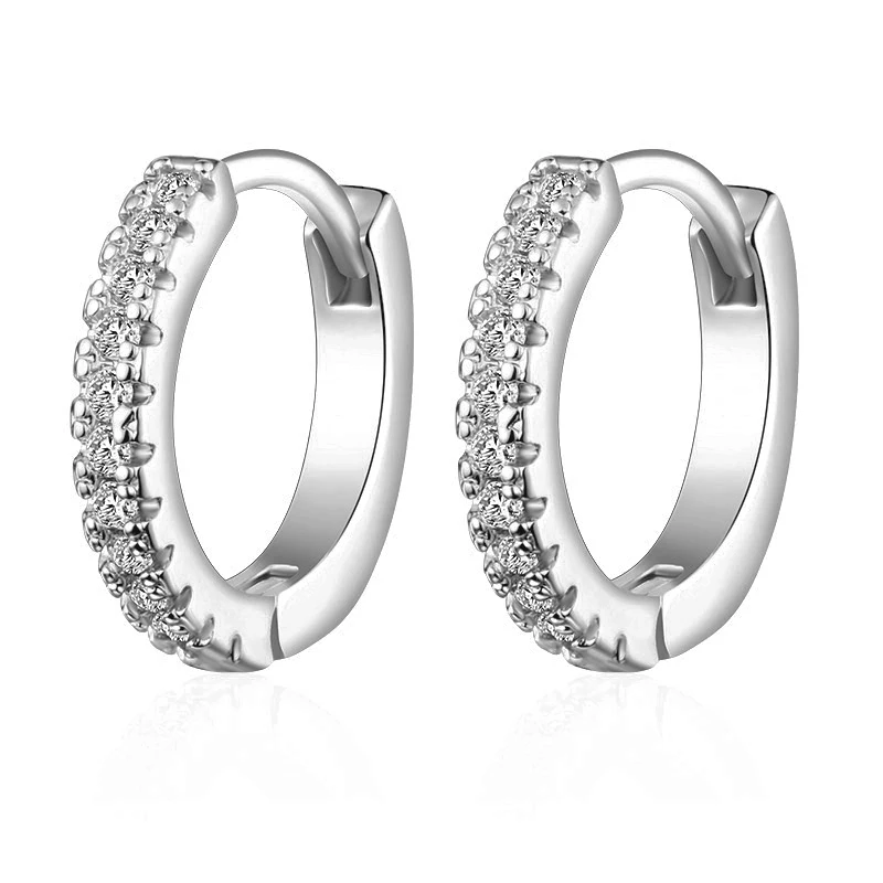 Silver MAIKALE, женские серьги, круглые, ажурные, циркон, корейские сережки-шпильки, модные, серебряные, простые, дикие, серьги для женщин, ювелирное изделие, подарок - Окраска металла: Silver