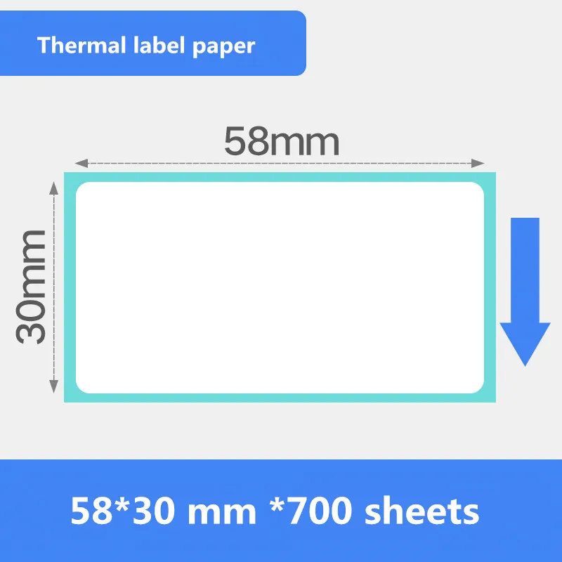 58 * 30 mm 700 sheets / roll thermal label paper supermarket shelf product price barcode QR code printer sticker | Компьютеры и офис