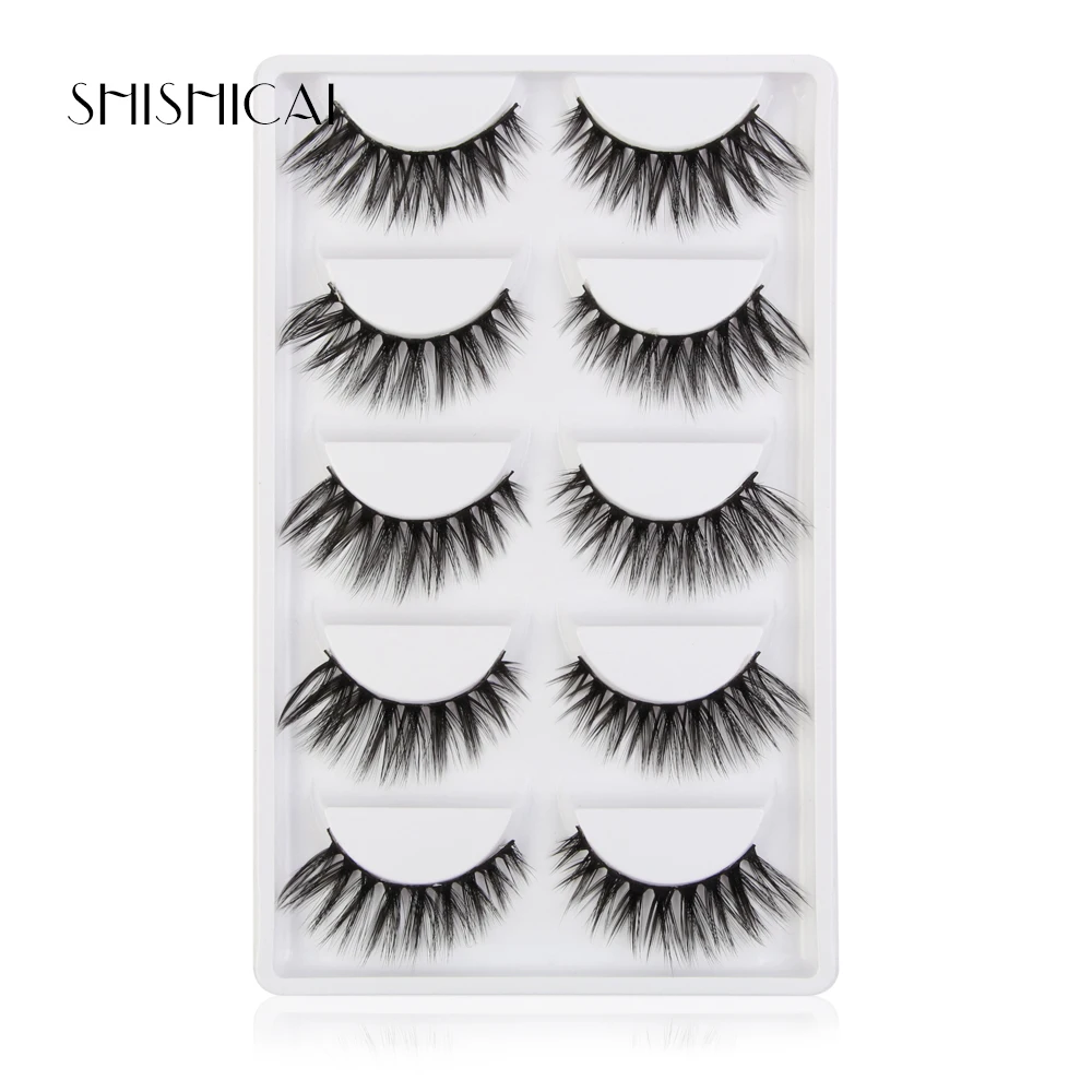 5 пар 3D норковые ресницы натуральные накладные длинные грязные Макияж Поддельные