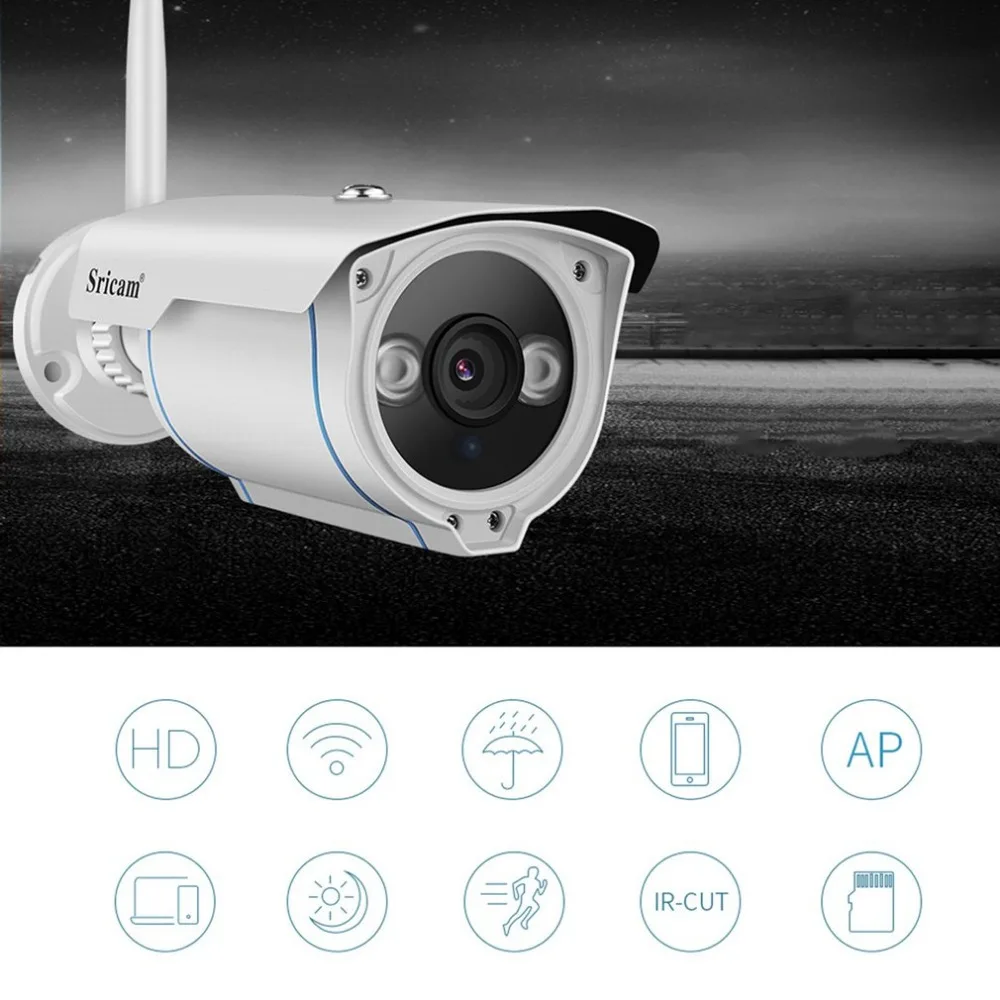Sricam SP007 HD 720 IP камера wifi 2,4 P2P Водонепроницаемая наружная беспроводная IP камера для смартфонов ПК
