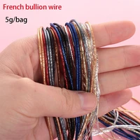 diy embroidery thread french bullion wire handmade gold silver wire round bright silk hand cross stitch sweing sccessories