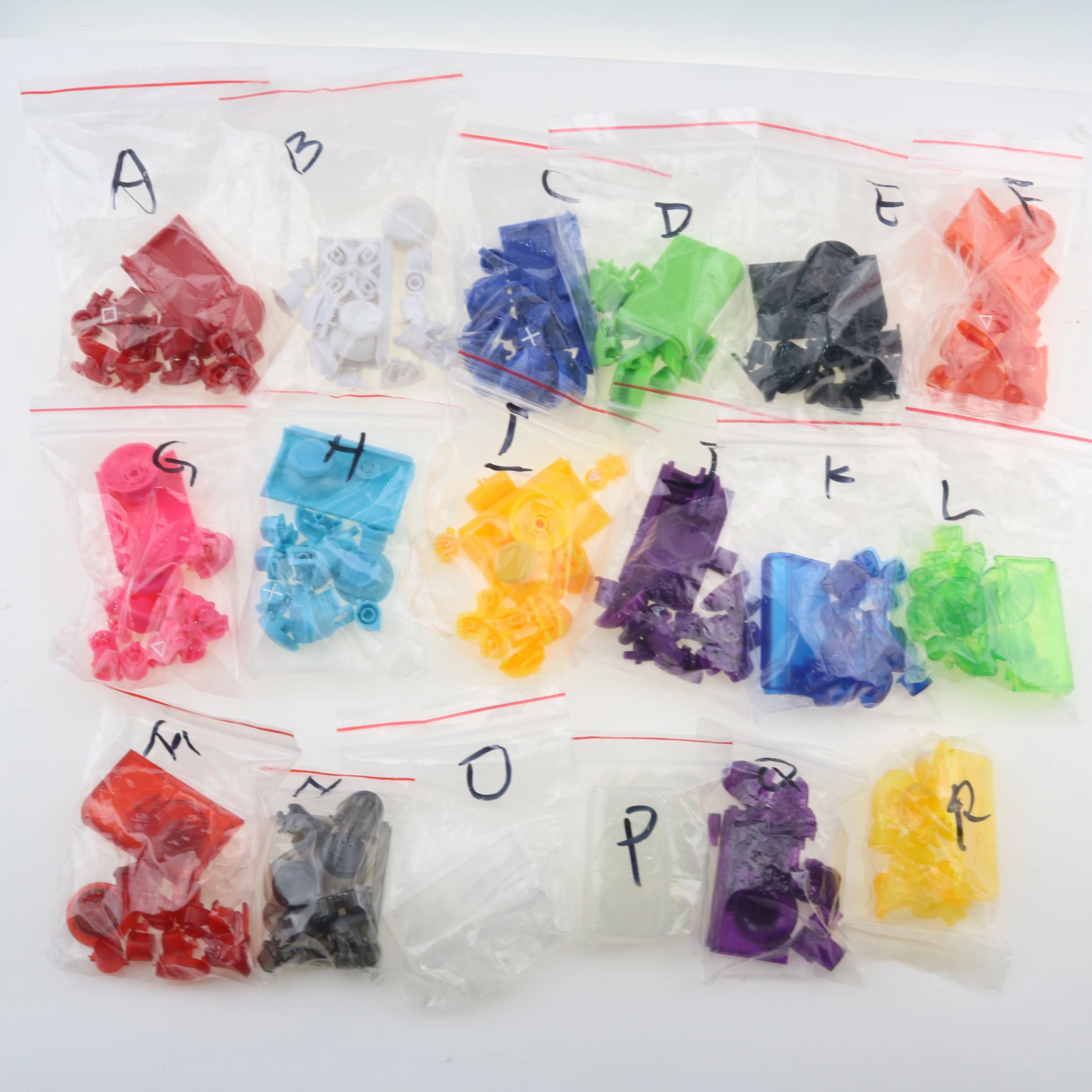 Оптовая продажа 18 цветов 36 комплектов полный набор джойстиков D pad R1 L1 R2 L2 Клавиши