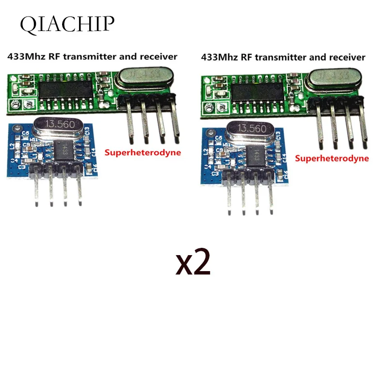 

1Set superheterodyne 433Mhz RF transmitter and receiver Module kit small size For Arduino uno Diy kits 433 mhz Remote controls