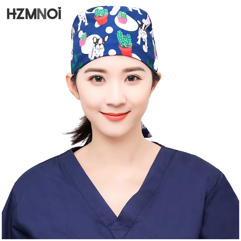 

Multicolor Printing Female Nurse Cap Surgeon Surgical Cap Dental Surgical Cap Beauty Salon Chef Dustproof Scrub Cap