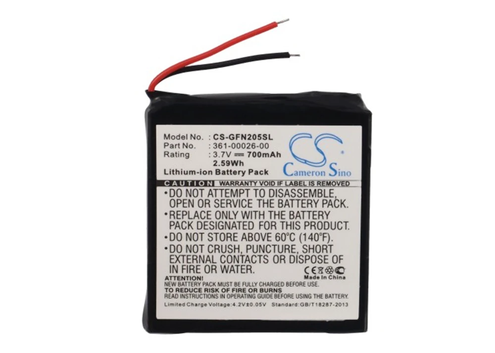 

Cameron Sino 700mAh Battery for Garmin forerunner 205, 305, 305i, 361-00026-00