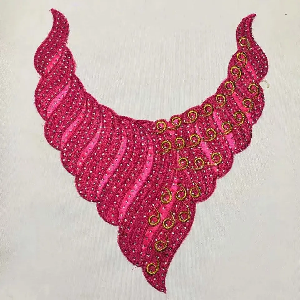 1 шт. аппликация для шитья одежды вышитые края цветочные кружева шейный воротник